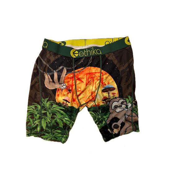 Ethika Sloth World Compression Shorts Mens M - Picture 1 of 3